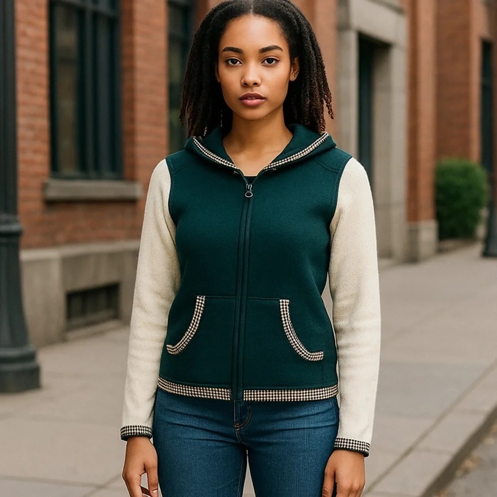The North Face | Wool Blend Full Zip Knit Hooded Sweater Small